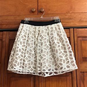 Free People White lace skirt
